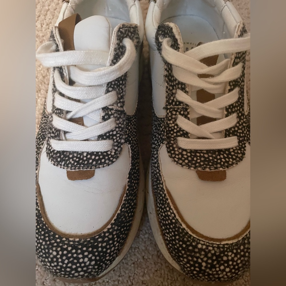 Madewell tennis shoes size 7.5, spotted and tan